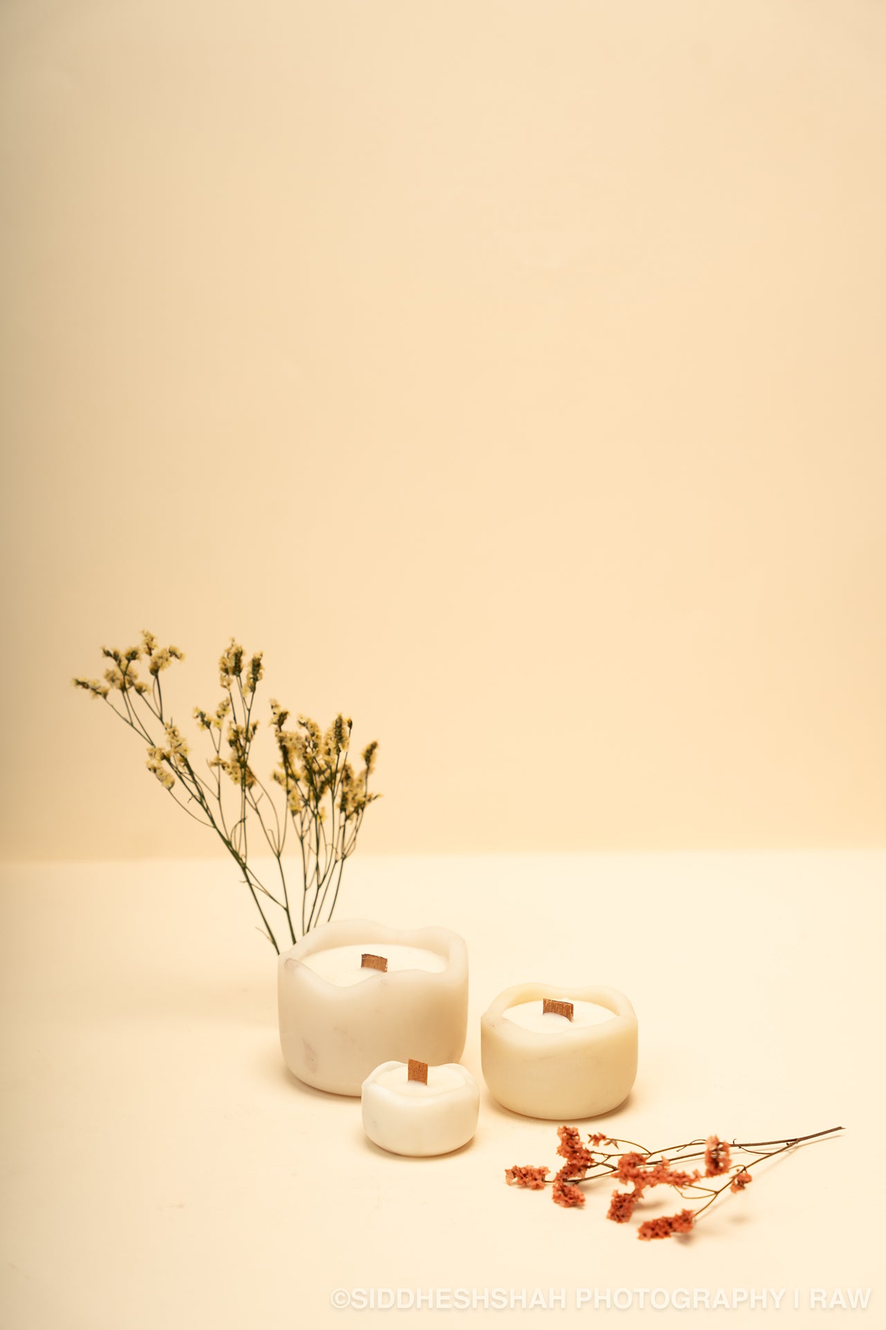 Blooming Marble Candle