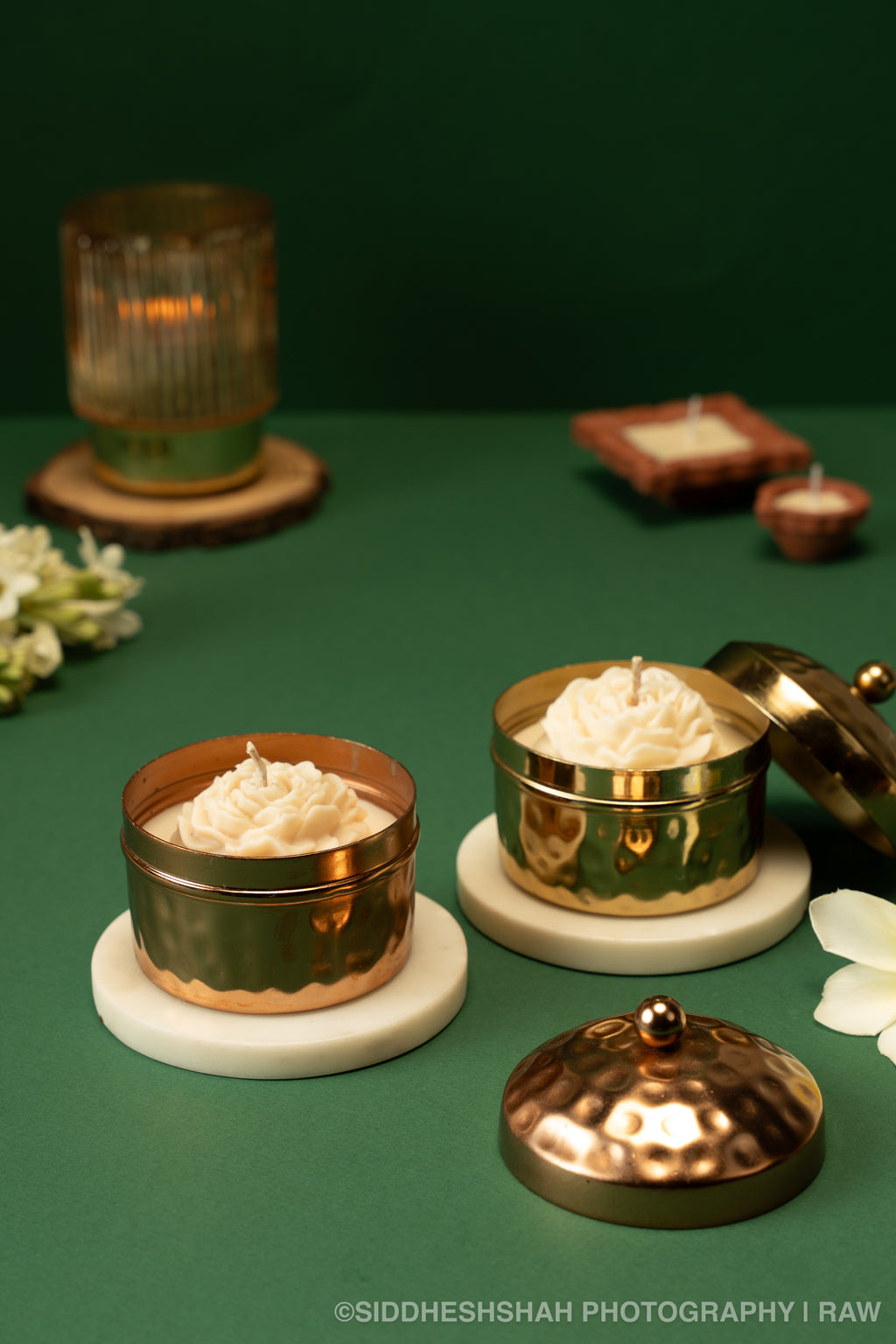 Golden Bloom Candle