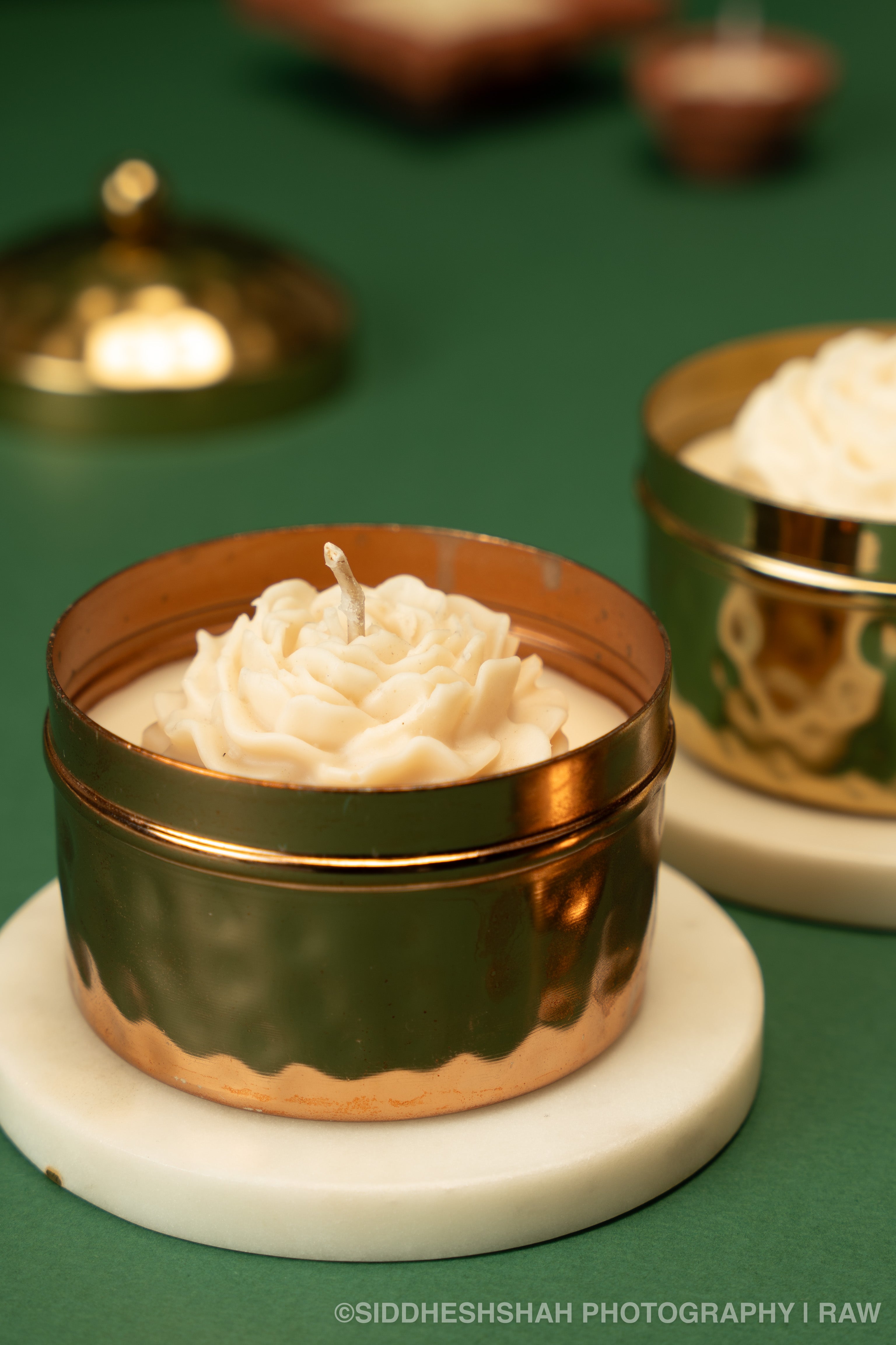 Golden Bloom Candle