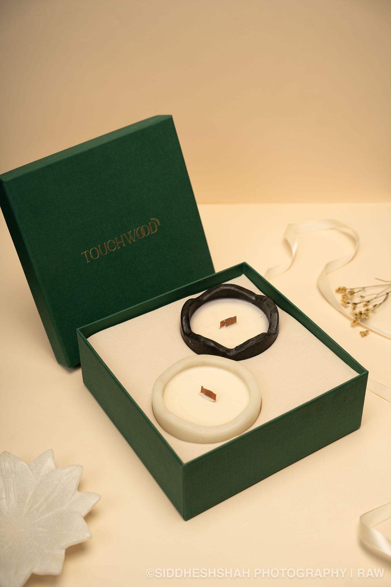 Blooming Marble Candle