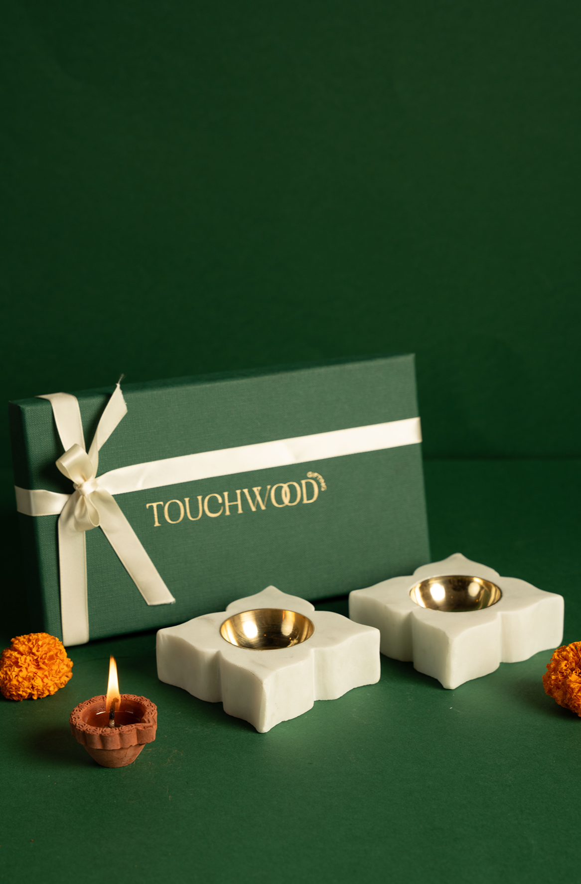 Dhairya Marble Diya