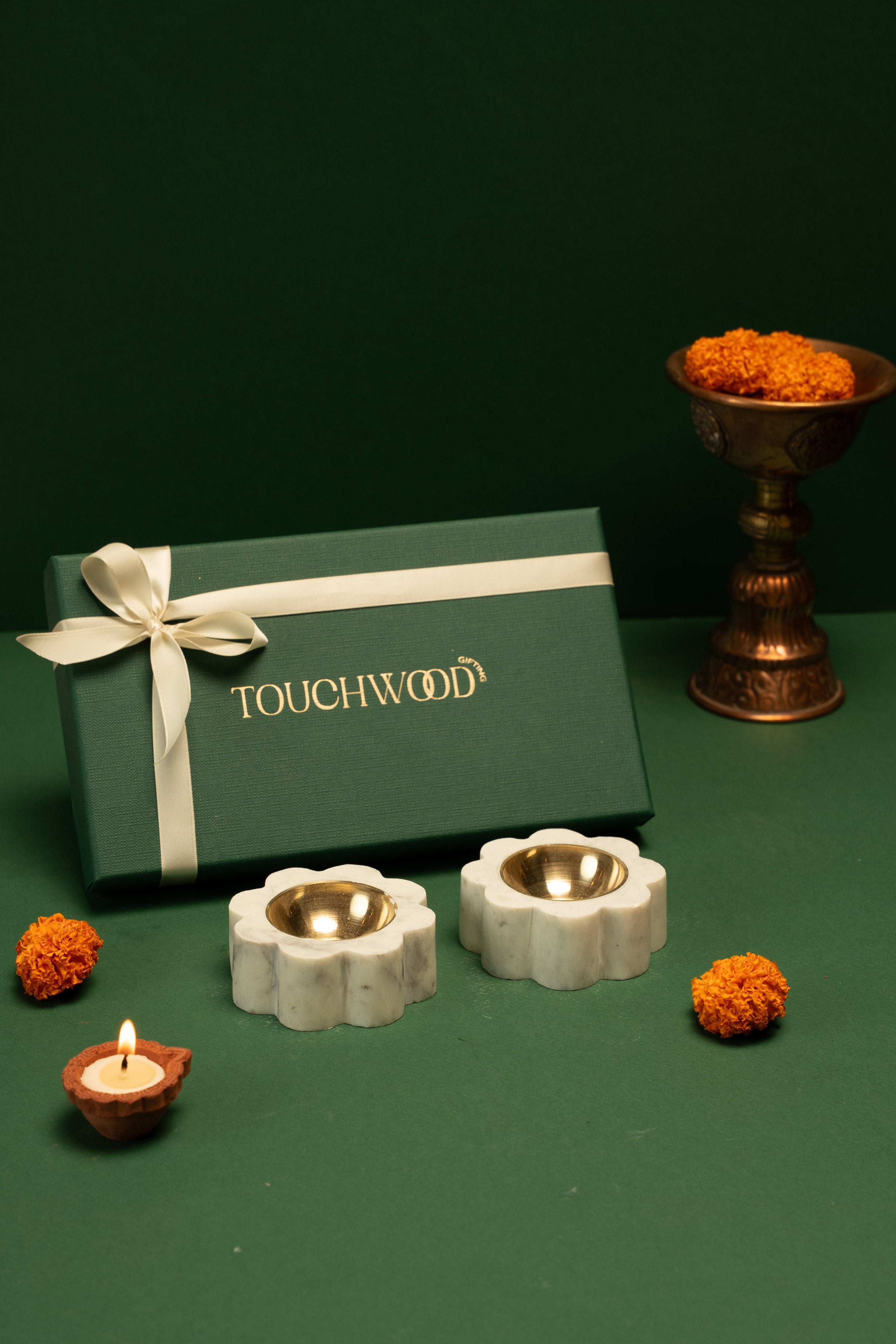 Phool - Marble Diyas