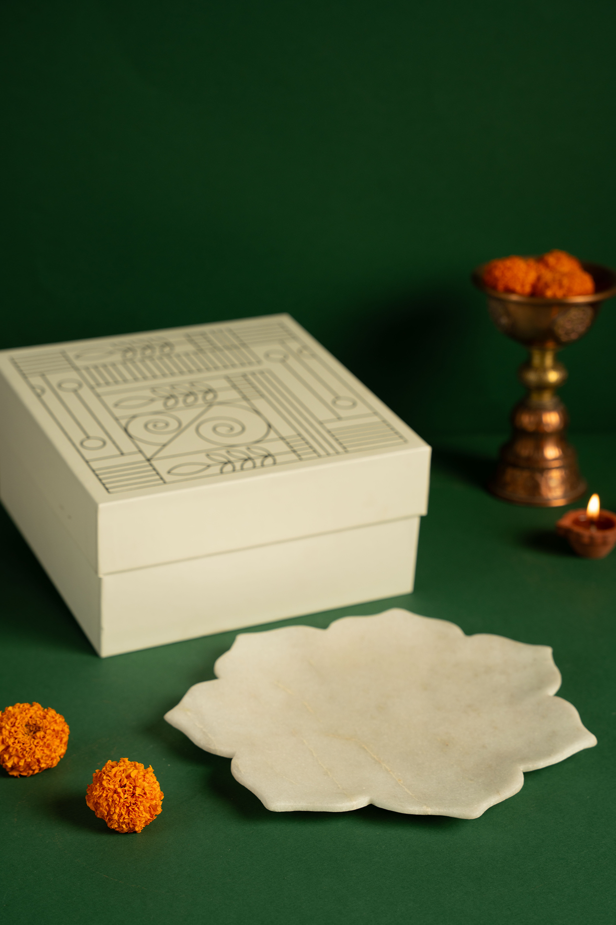Lotus Marble Plate